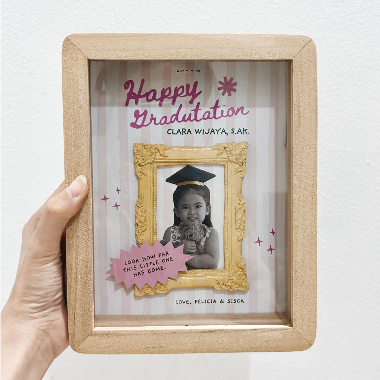 Graduation Frame | Custom Frame mix clay | Kado Wisuda Custom | Handmade 3D Paper Art mix clay | Gif