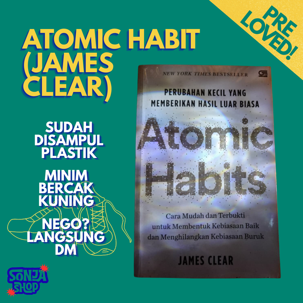 [PRELOVED] Buku Atomic Habits - James Clear | Buku Bekas Original Kondisi Bagus Sudah Sampul Plastik