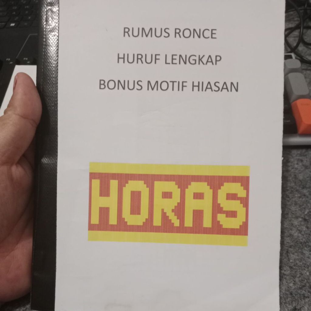 Buku rumus ronce selendang songket huruf lengkap