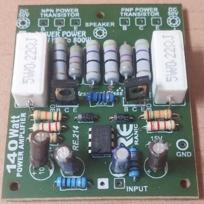 Kit Driver Power Amplifier OCL 140 Watt Mono 830