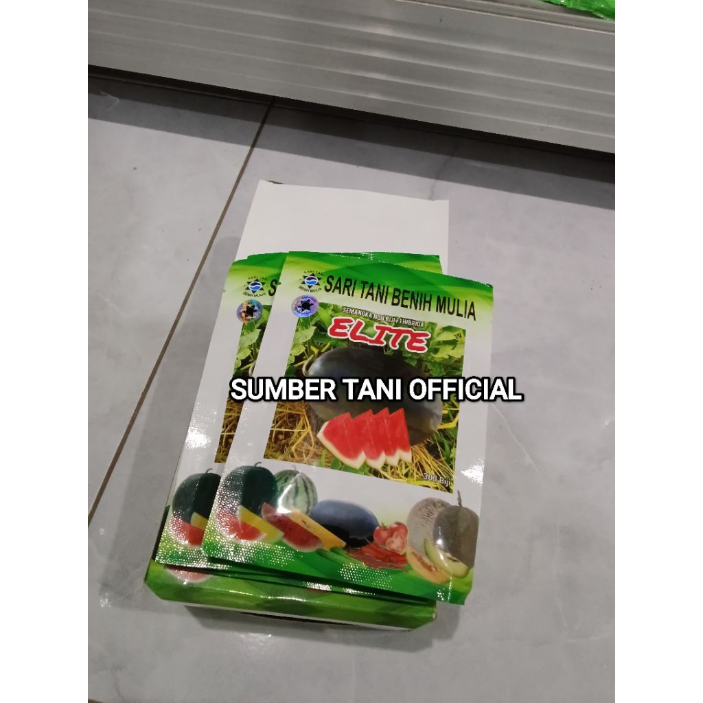 Benih Bibit Semangka Jumbo Tipe Lonjong Non biji Elite F1 (Berbobot Bisa 6-10 kg Daging Merah Cerah 