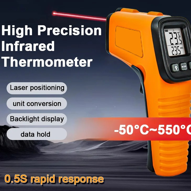 Termometer Industrial Digital Thermogun Infrared NonContact