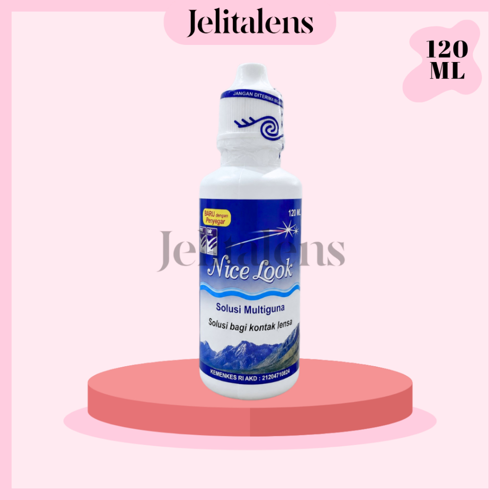Cairan Pembersih Softlens Nice Look 120ml / Cairan Soflens Nice Look 120ml / Air Softlens Nice Look 