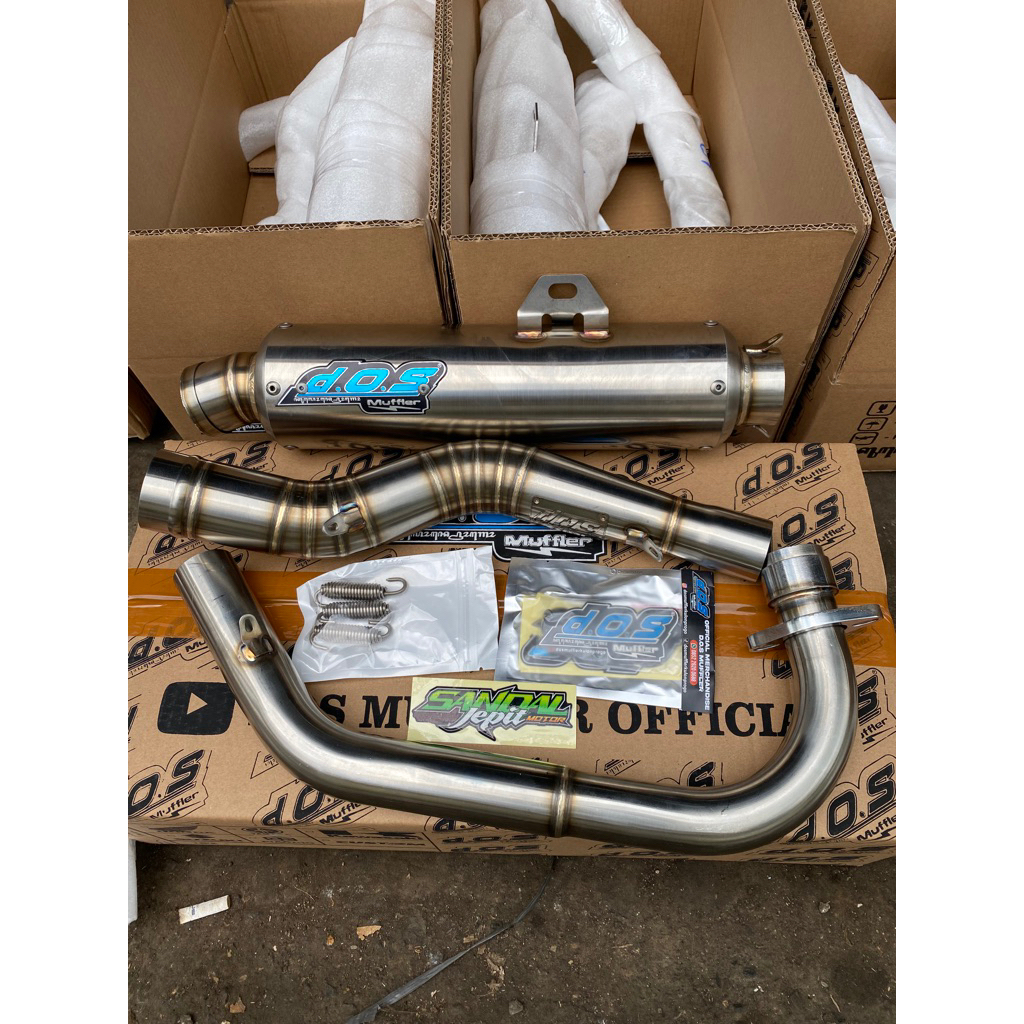 KNALPOT DOS MUFFLER HONDA CB GL MP TIGER 250CC HARIAN TOURING KNALPOT DOS ORIGINAL BULET KOMPETISI B