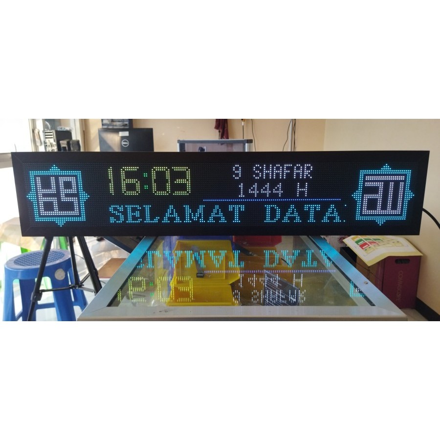 Jadwal Sholat Rgb 20x100cm P5 Wifi Android