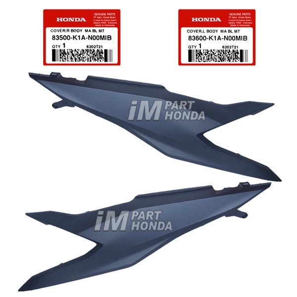 [HEMAT KARGO]  83500-K1A-N00MIB 83600-K1A-N00MIB Cover Body Kanan Kiri Beat LED K1A Biru Dof