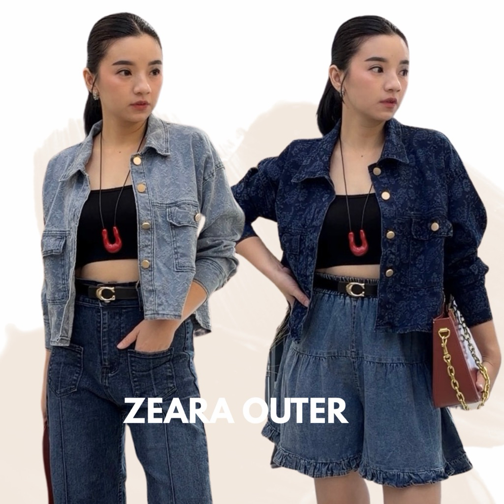 ZEARA DENIM OUTER // outer denim / jacket denim / outer denim wanita
