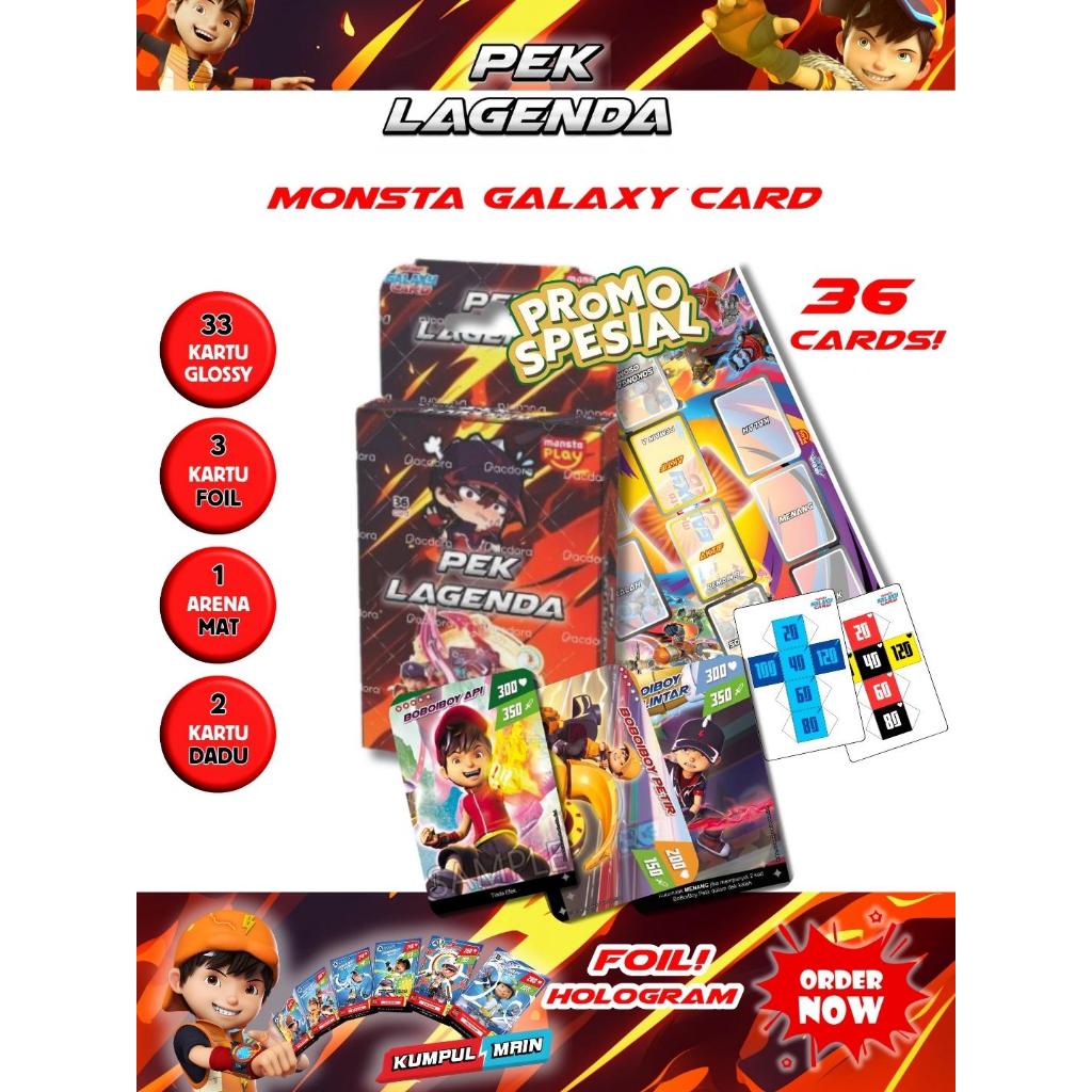 Paket Lengkap Kartu BoBoiBoy Galaxy Card Pek LAGENDA isi 33 Kartu + 3 Foil + Arena Mat