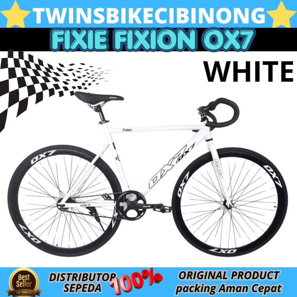 Sepeda Fixie 700c Stang balap OX7 rem Terpedo FIXION
