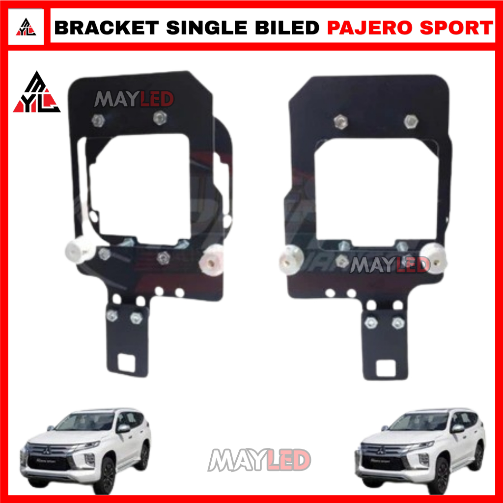 Bracket Breket Single BILED Projector 2.5inch / 3inch untuk MITSUBISHI Pajero 2021 Up