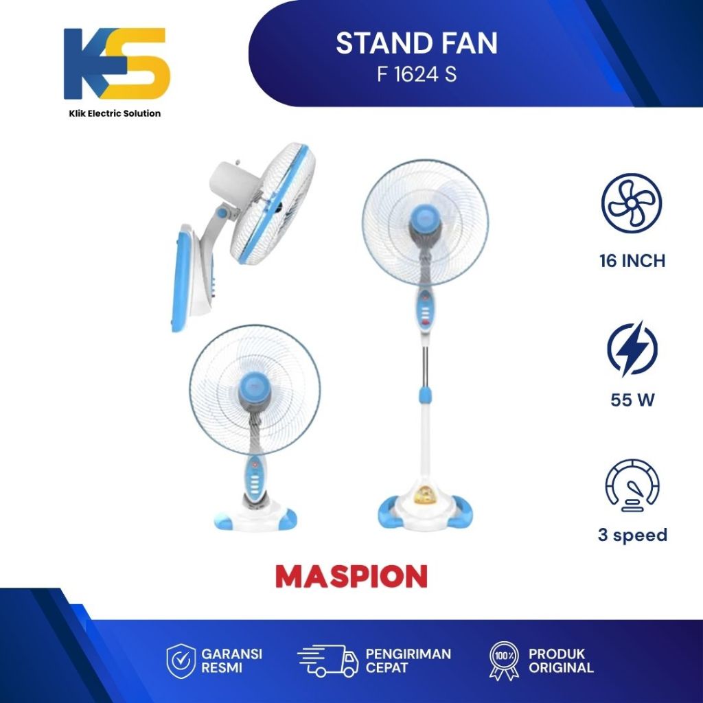 K.E.S - Maspion STAND FAN MASPION 16" F 1624 S MEDILA (3 in 1) - F 1624 S