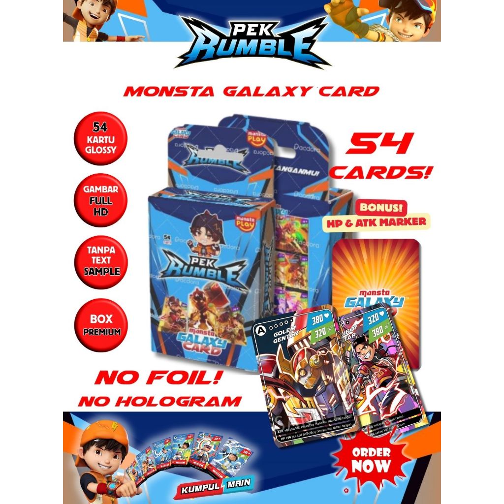 Kartu BoBoiBoy Pek RUMBLE isi 54 card (NO FOIL/NO HOLOGRAM)