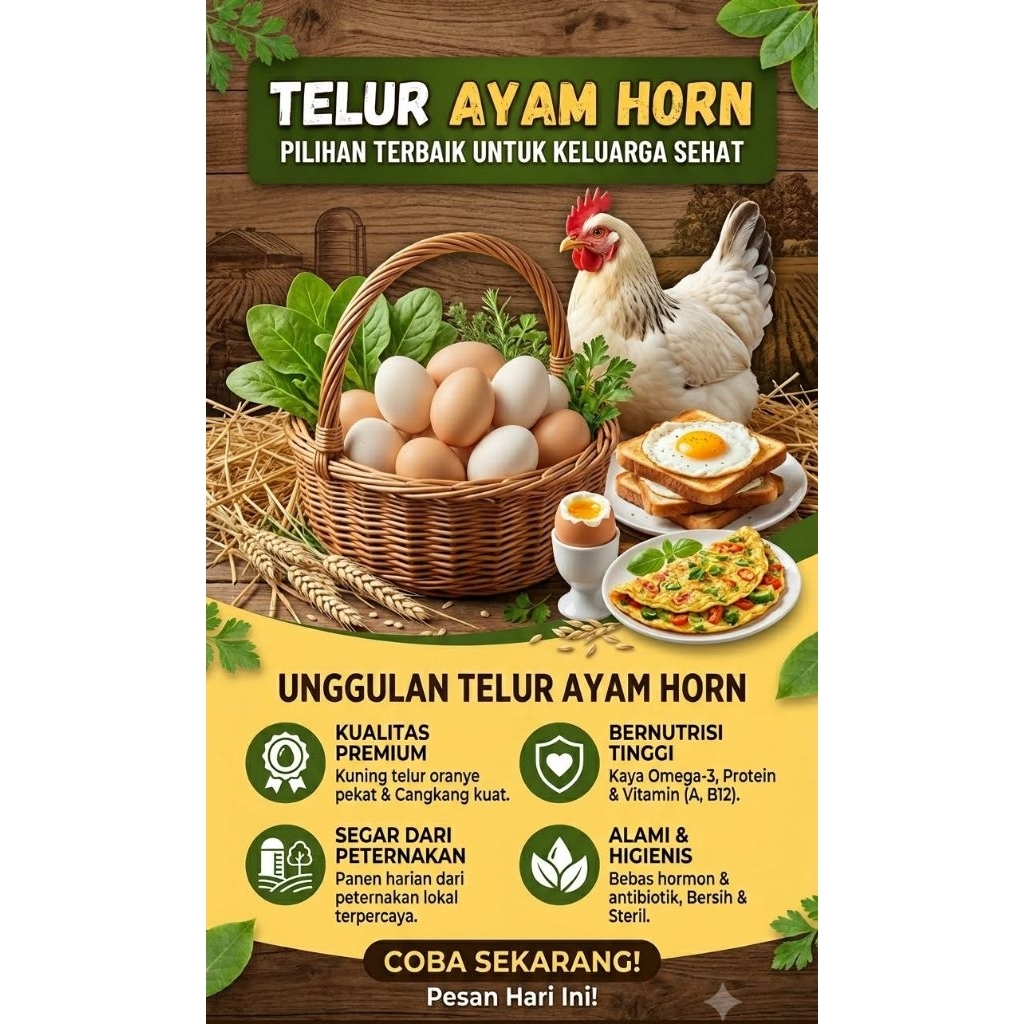 Telur ayam (Gresik Kota/Kebomas)