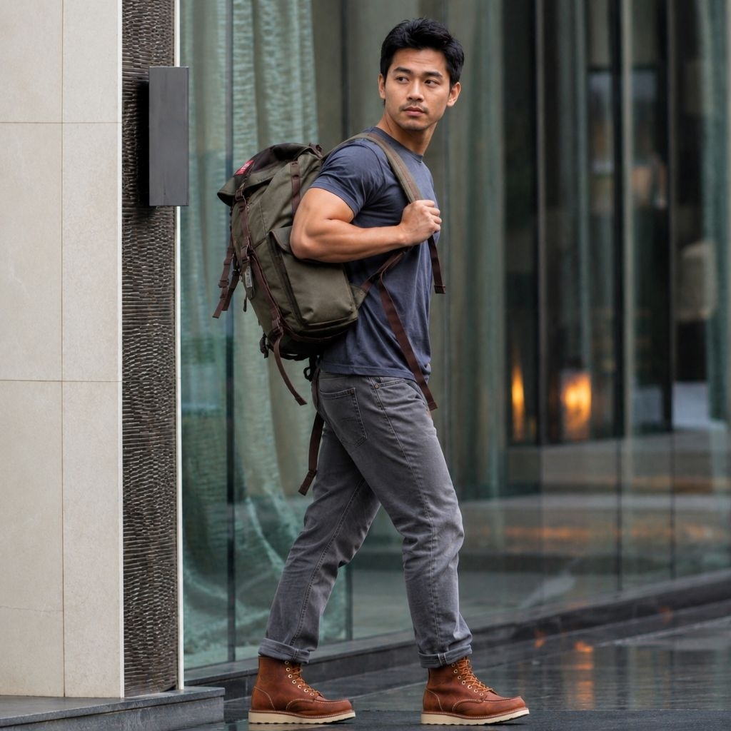 SEPATU BOOTS PRIA MOCTOE Coffee Crazy Horse Roughnut Leather