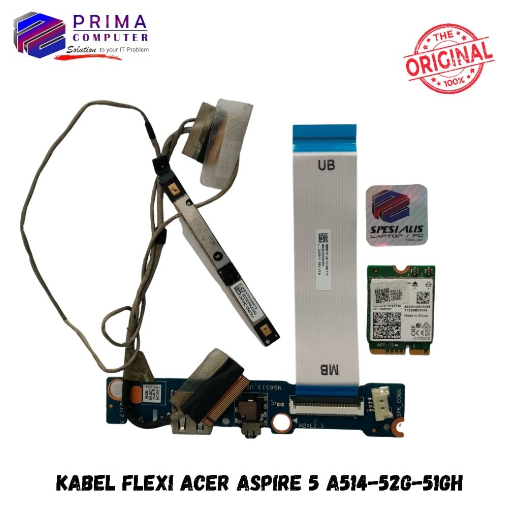 Kabel Flexible LCD Laptop Acer Aspire 5 A514-52G-51GH Original Bekas Copotan Fullset