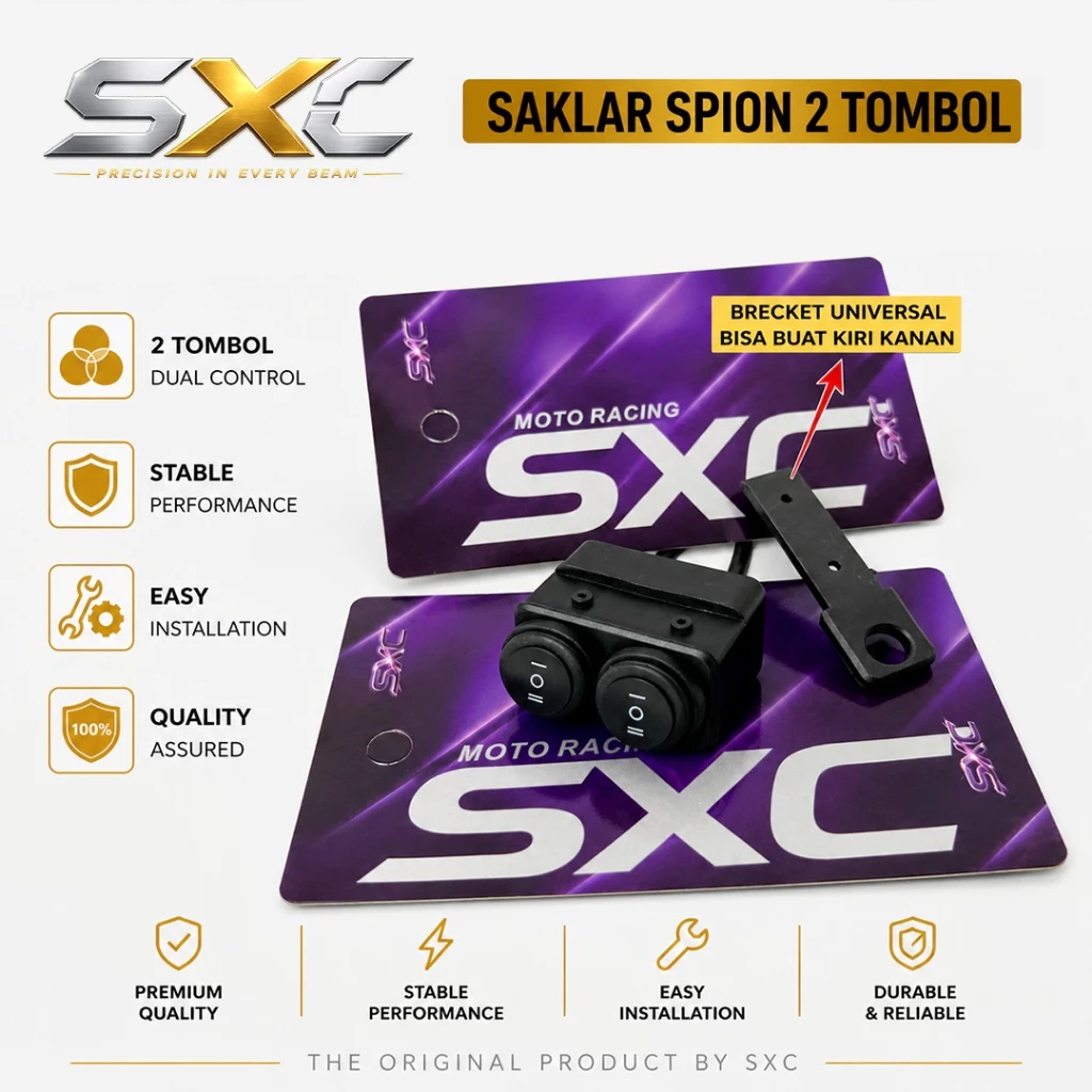 SAKLAR LAMPU MOTOR SPION ON OFF ON 2 TOMBOL WATERPROOF | SWITCH ON OFF | SAKLAR LAMPU TEMBAK LASER
