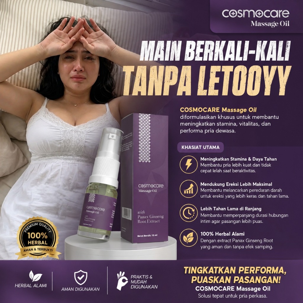 Cosmocare Arvos Spray Pria (BPOM) Tahan Lama Tanpa Efek Kebas