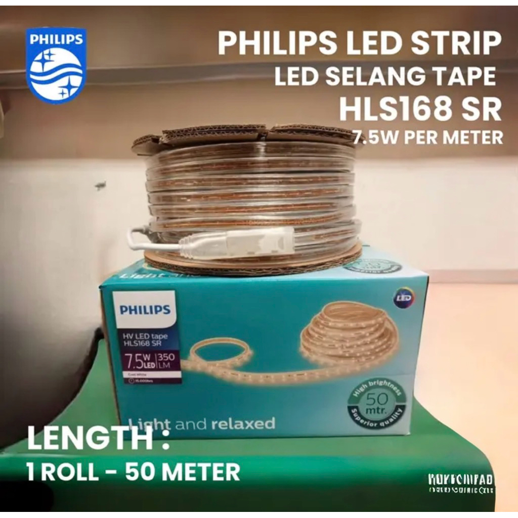 led strip Philips HLS168 50M 7.5w 9w 10w / lampu led strip Philips 50M 7.5 watt 9 watt 10 watt Phili