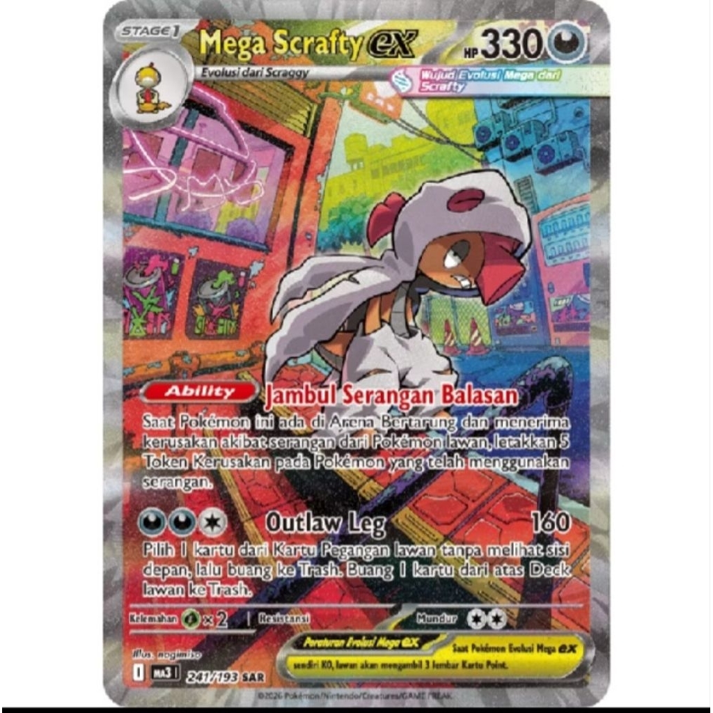 [BACA DESKRIPSI] Mega Scrafty SAR MA3 241/193 Indonesia