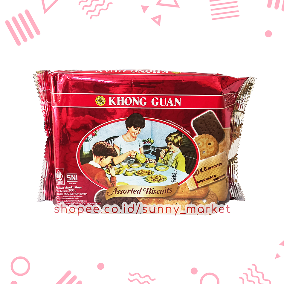 Khong Guan Assorted Biscuits 300 gram - Biskuit Aneka Rasa