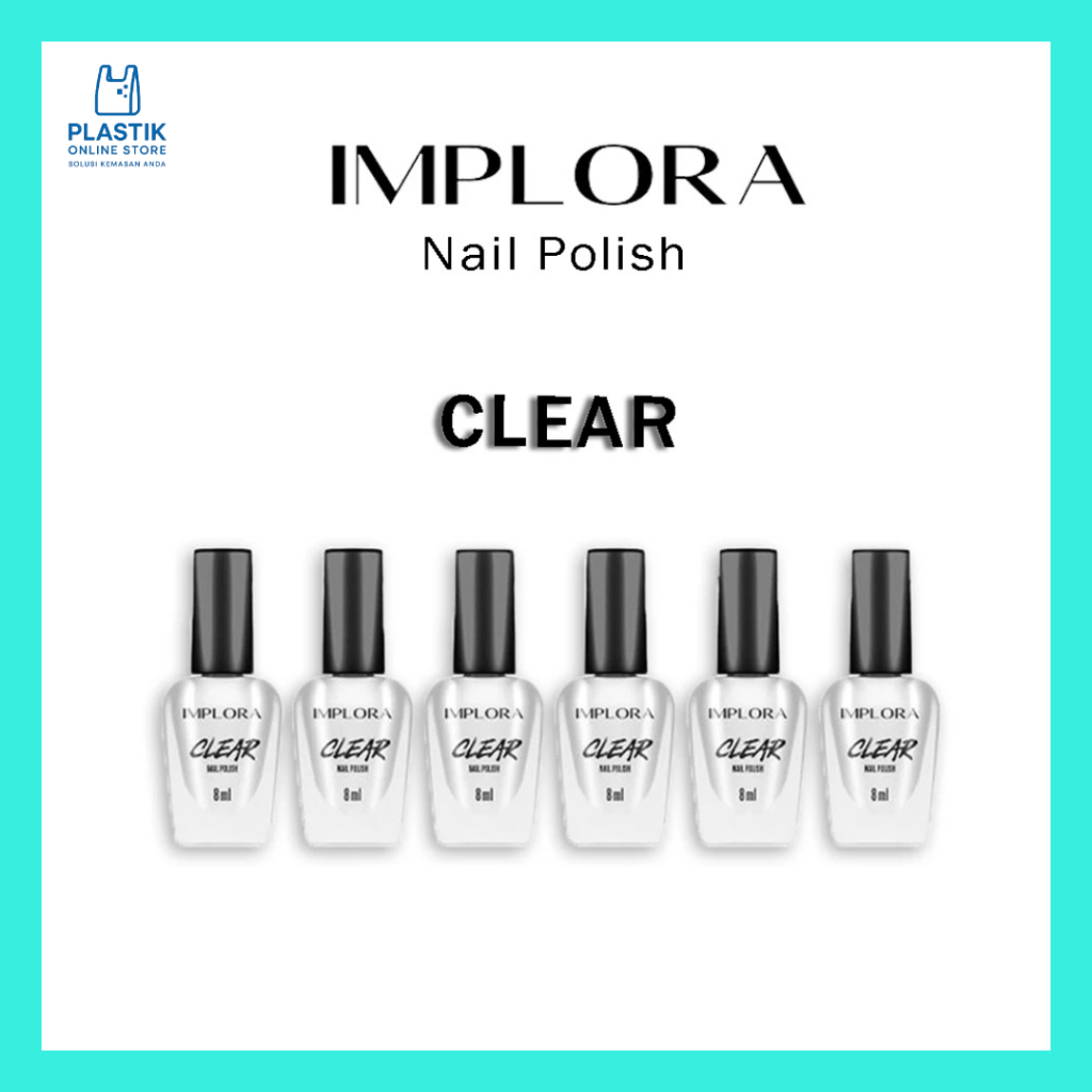 POS Implora Nail Polish Kutek Bening Clear - Cepat Kering Kilap & Halal