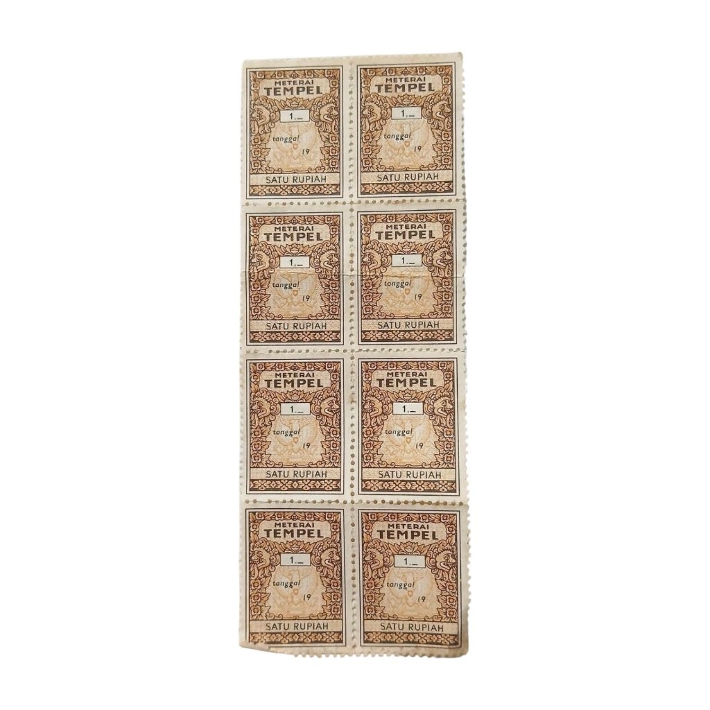 matrai tempel 1 rupiah Tahun 1960 sampai 1970 ASLI  Bersih Belum terpakai