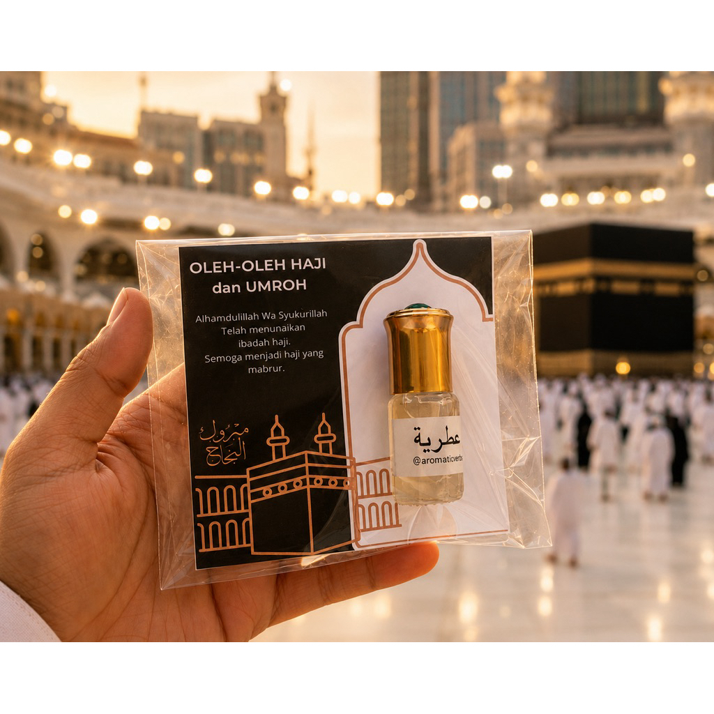 SOUVENIR HAJI DAN UMROH PARFUM MISIK / CUSTOM TULISAN SOUVENIR BIBIT PARFUM