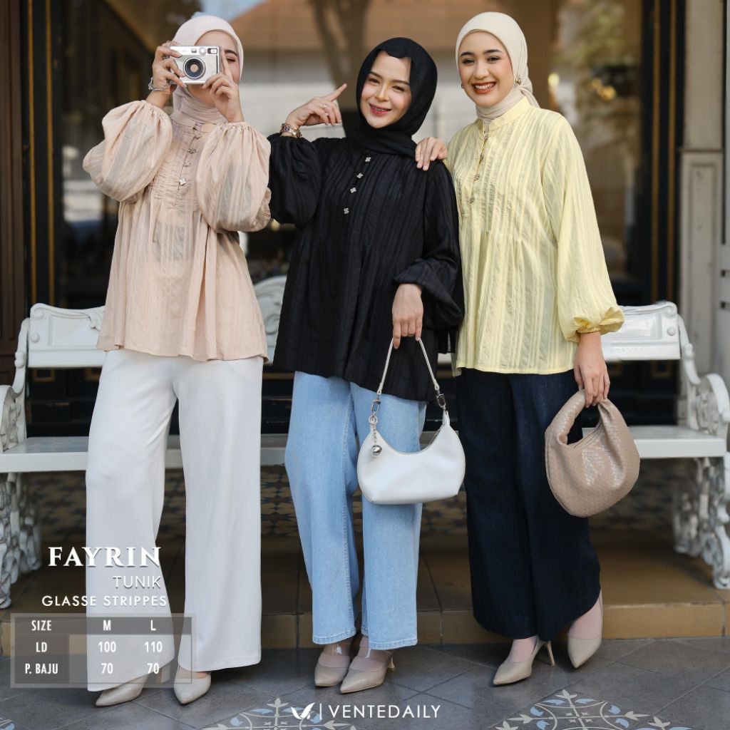 [NEW] TUNIK WANITA BAHAN GLASSI STRIPPES FAYRIN BY VENTEDAYL //  KNIT MIX RAYON NEALISA #4 BY MARSEL