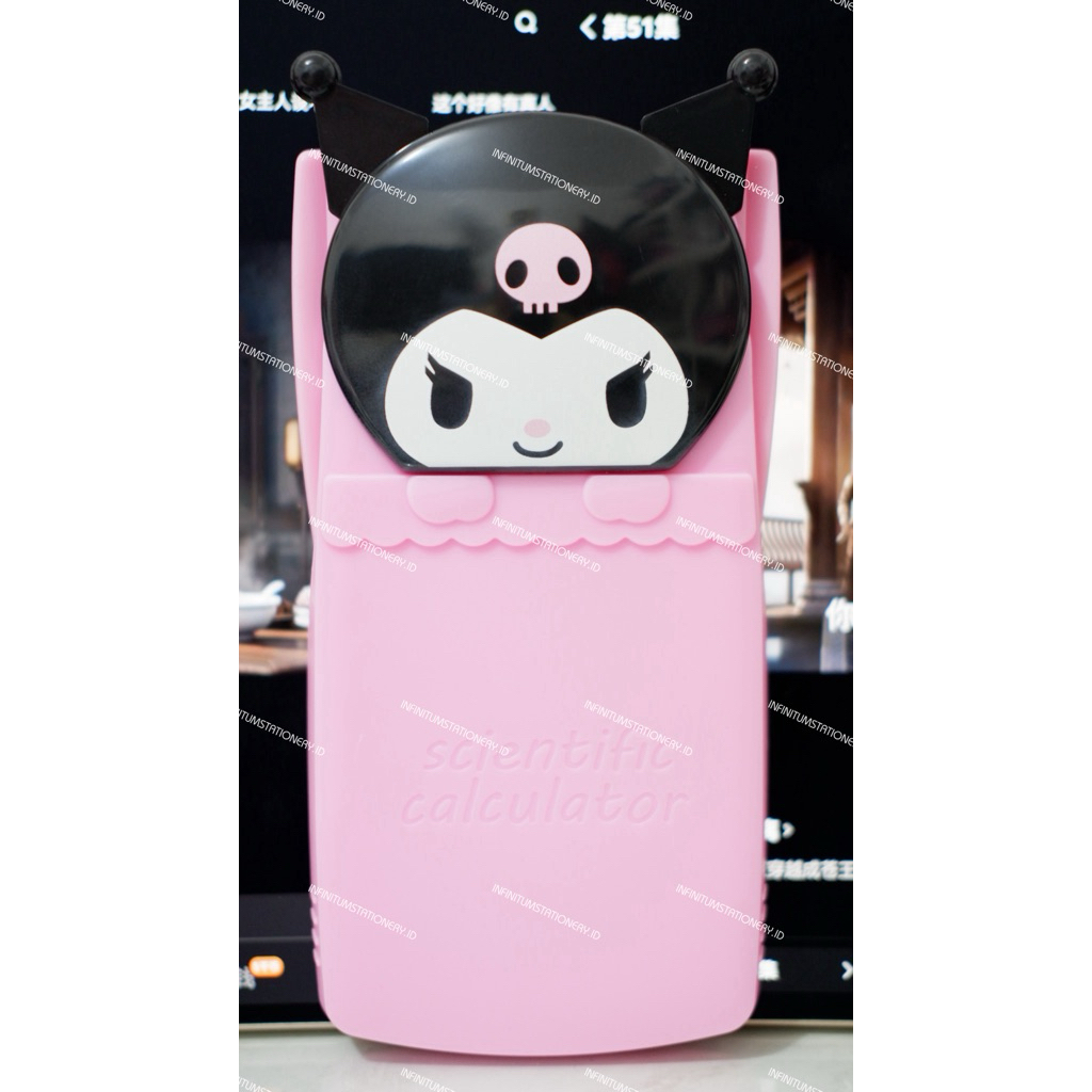 CALCULATOR SCIENTIFIC KALKULATOR KUROMI PINK UNGU PURPLE
