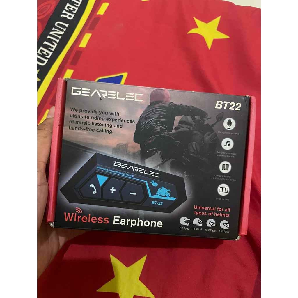 Gearelec bt22 headset bluetooth helm