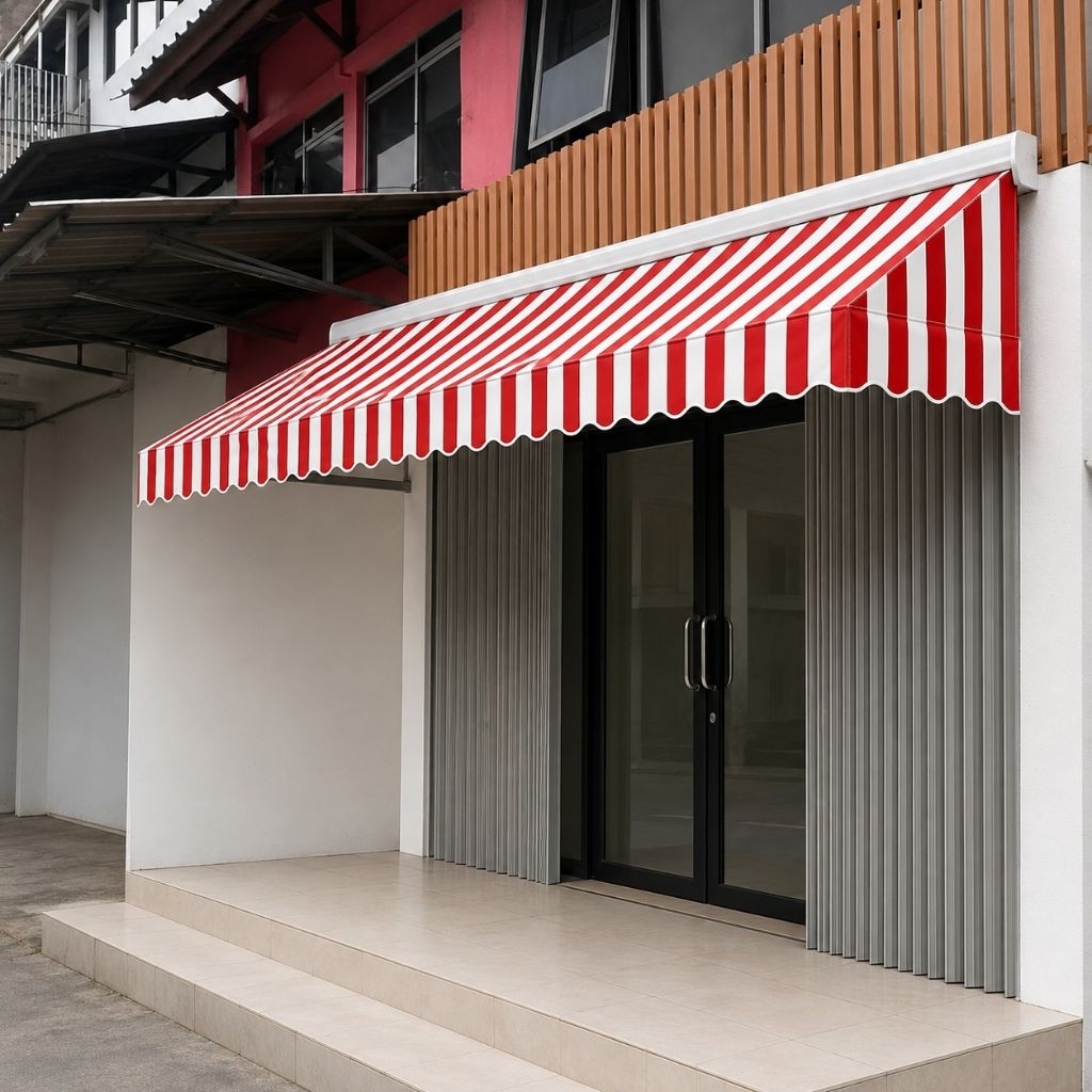 kanopi kain waterprof cocok untuk cafe