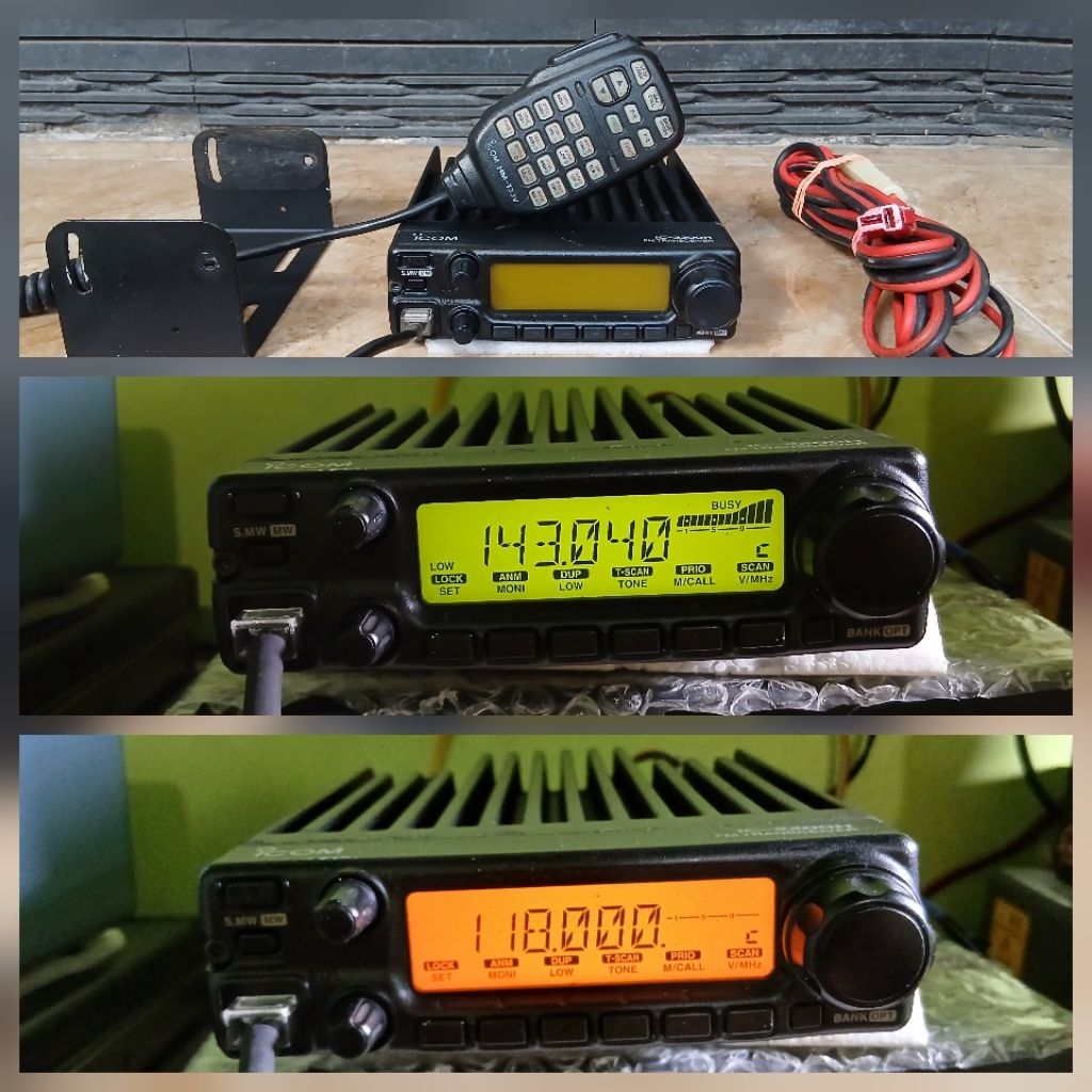 RIG ICOM IC2200H BLACK STIKER VHF AIRBAND FULL MULUS SEGEL ICOM ORIGINAL JAPAN