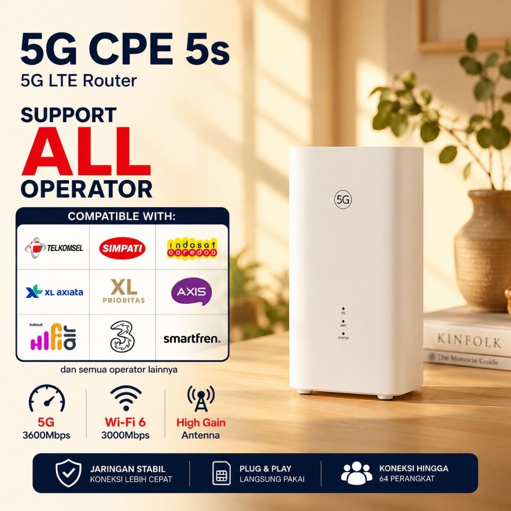 Modem Brovi 5G CPE 5s H153 H155-381 Support All Operator XL Telkomsel Indosat Hifi Prioritas