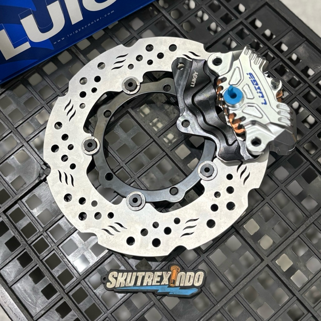 Paket Caliper Luigy XR-08 Silver + Discbrake Luigy FR-05 215mm Vespa Sprint Primavera