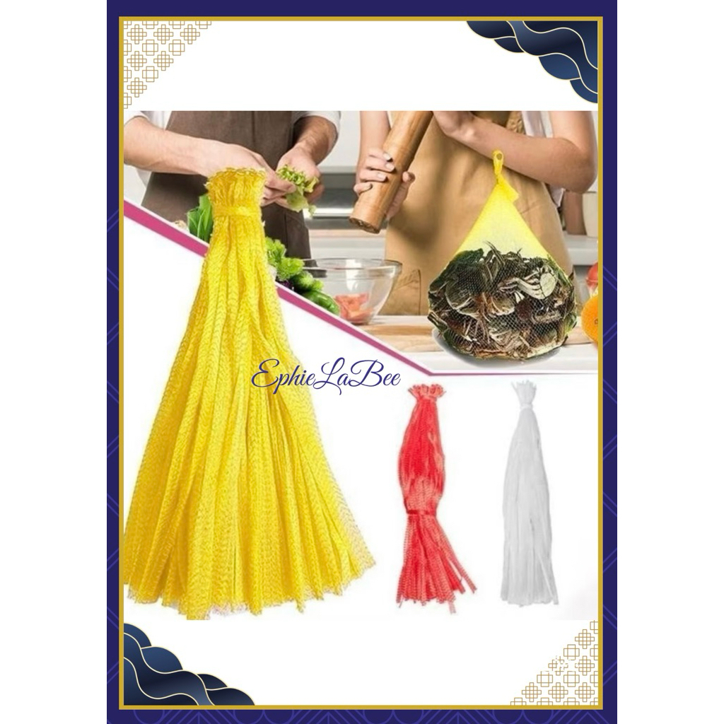 (Bisa COD) 10pcs Jaring Buah Kantong Pembungkus Buah Jaring untuk Buah-buahan Jaring polinet Jaring 