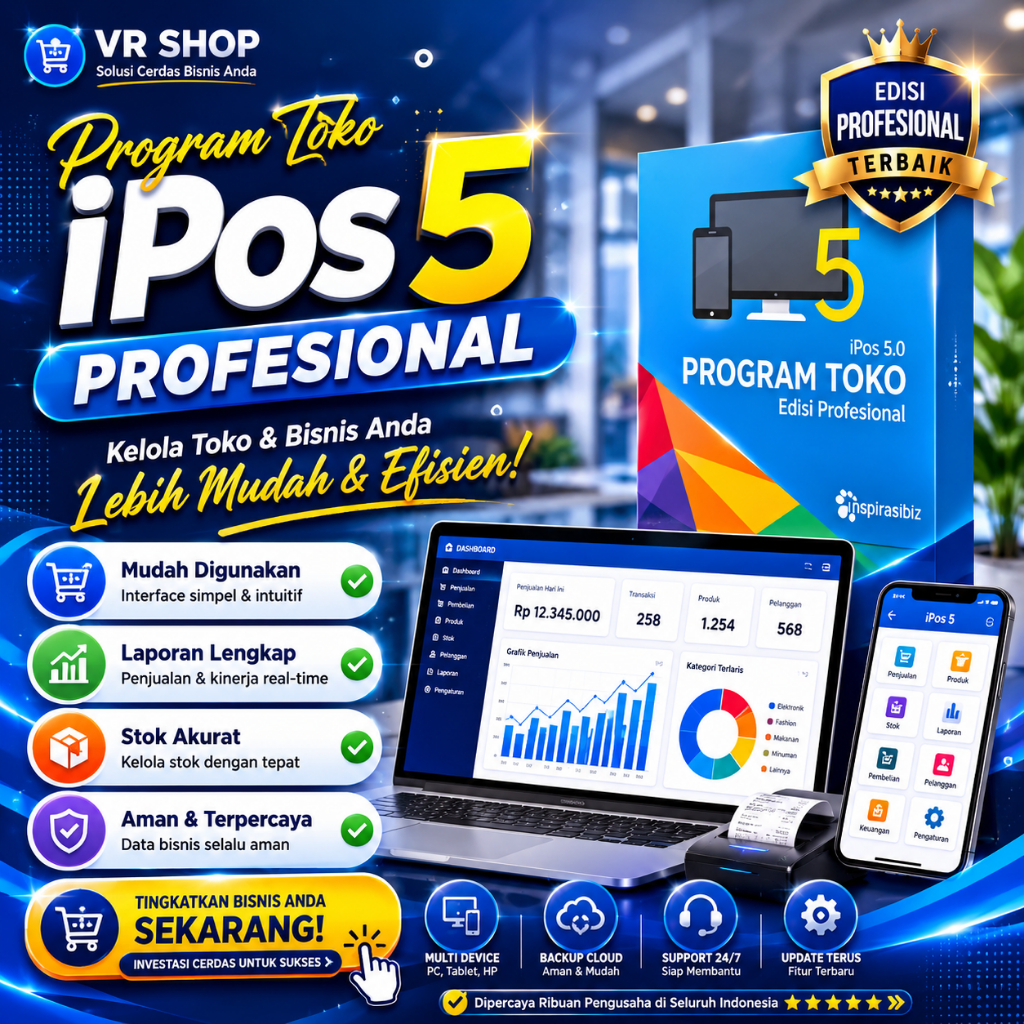Program Kasir Toko IPOS 5 Profesional | Program Kasir IPOS 5 | Program Toko IPOS 5 Profesional untuk