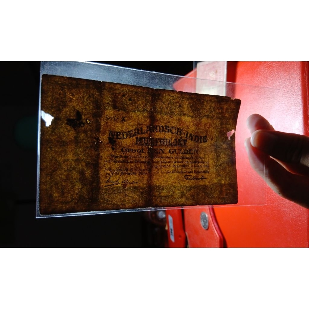NETHERLANDS 1 GULDEN MUNTBILJET 1920 uang penjajahan masa belanda