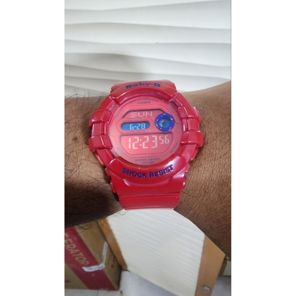 Baby G seri BGD-140 Red original