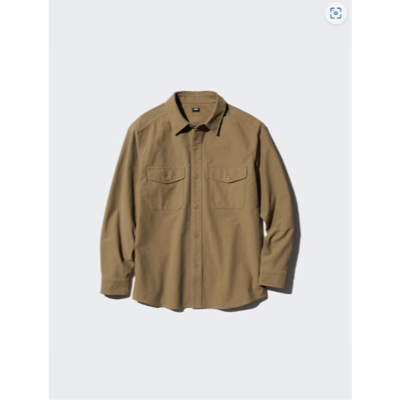 Uniqlo Men's Jersey Overshirt Brown