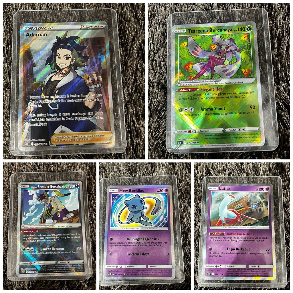 Rare pokemon cards. there are five pokemon cards in total