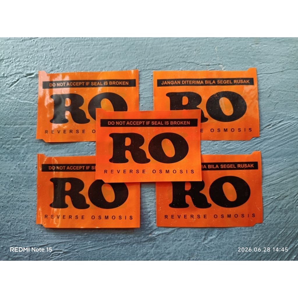 Segel RO warna Orange isi 1000 pcs/segel RO/segel galon 19ltr