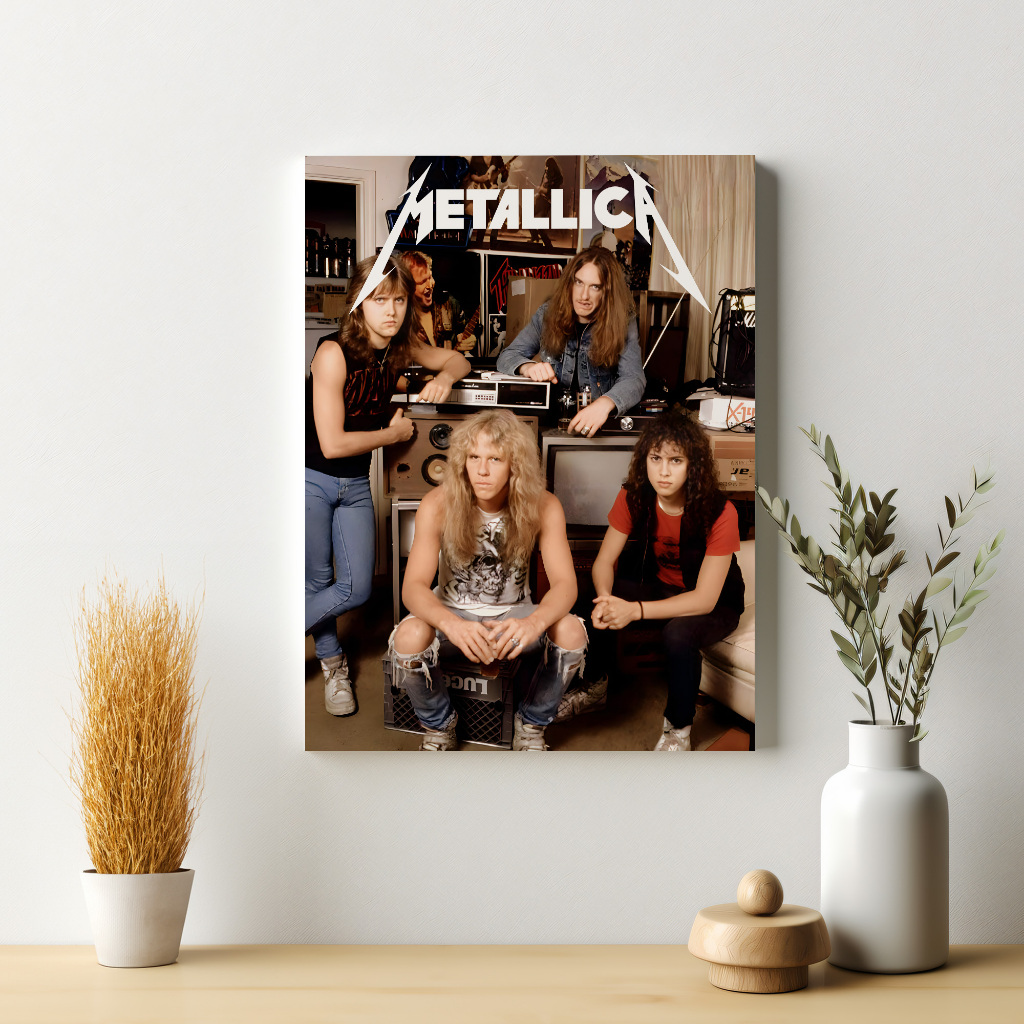 Metallica Poster Rock Klasik Band Foto Jadul Dekorasi Hiasan Dinding