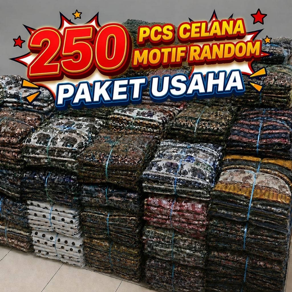 Paket Usaha Celana Pendek Motif Grosir | Celana Pendek Grosir | Paket Usaha 250 Pcs | Celana Kolor P