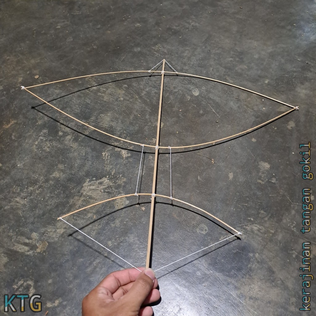 rangka layangan gapangan 50 cm mini biasa arku layang-layang gapangan
