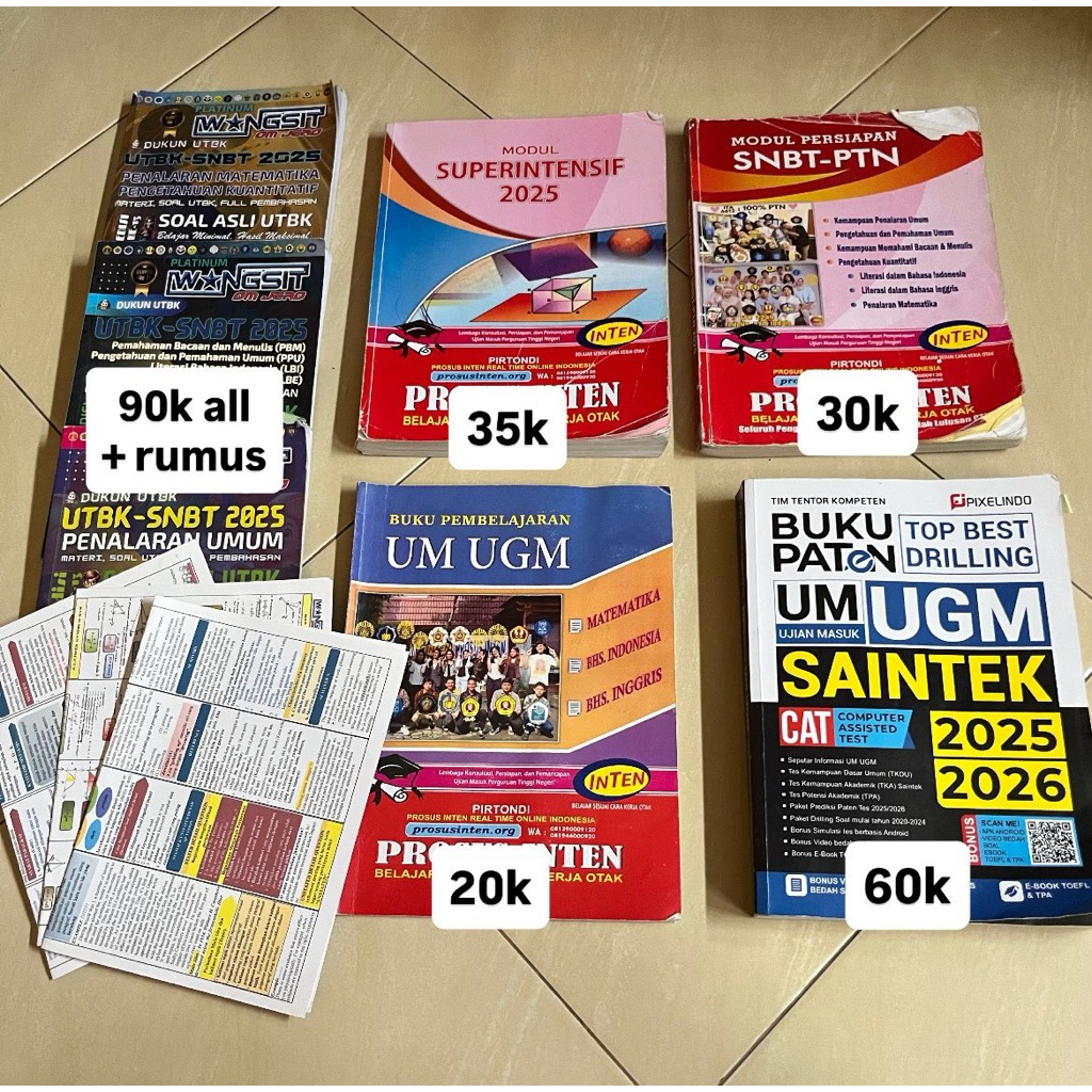 preloved buku utbk tka wangsit inten