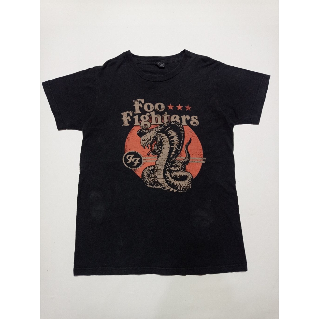 Kaos Band Foo Fighters Official Merchandise Warna Hitam Size S Second Brand Tultex