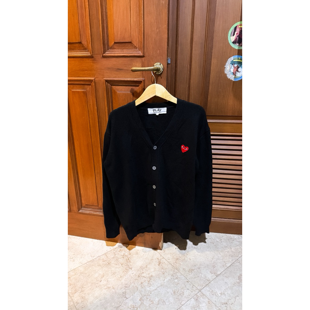 Cardigan Vneck Play CDG Black size L