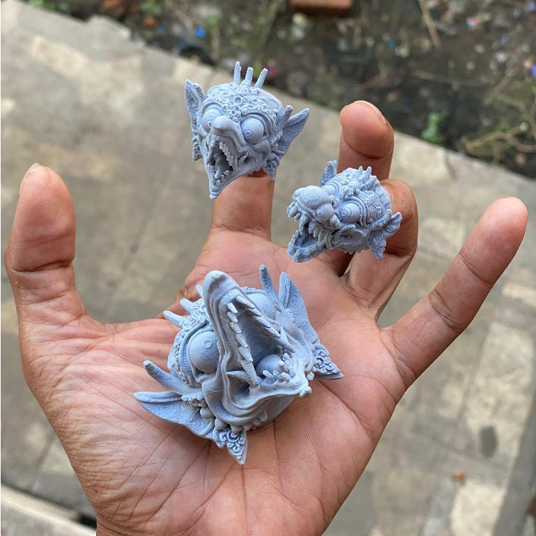 Kepala Tapel Layangan Kuir Jangan Mini 3D print PLA Polos - Layang layang