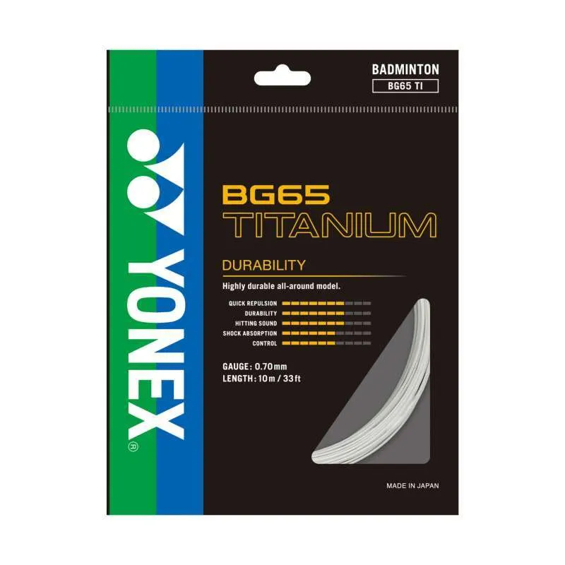 Senar Badminton Yonex  BG65 TI / BG 65 TITANIUM