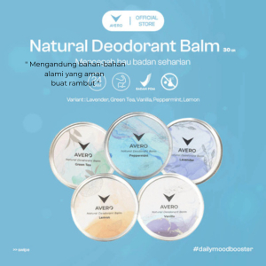 Deodorant Balm Avero Solid Deodoran Ketiak Alami BPOM Tanpa Alkohol & Alumunium Pewangi Ketiak la na